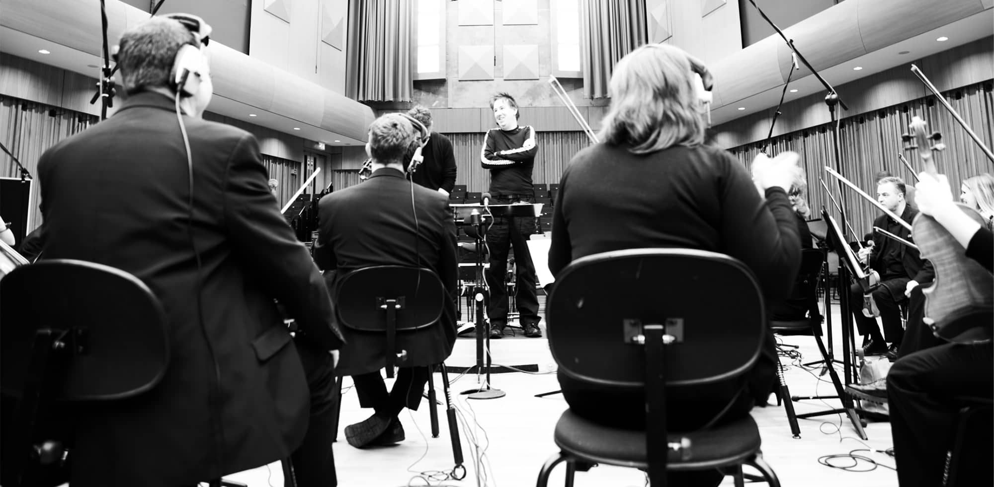 Conducting the London Metropolitan Orchestra.